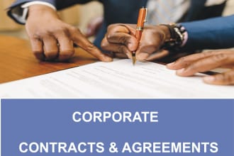 draft a watertight corporate contract and also provide you legal advice