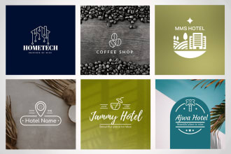 do modern line art text badge  or logo design
