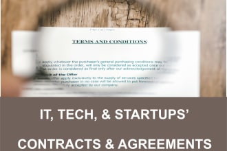 draft a watertight IT and tech contract and also provide you legal advice