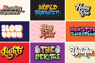 design modern font logo and custom typography handwritten designs