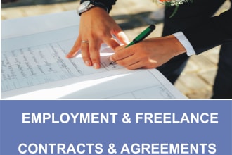 draft an employment or freelancer contract and also provide you legal advice