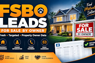 provide fsbo leads for real estate investors and agents USA