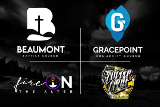 design a modern church, business, ministry stamp logo