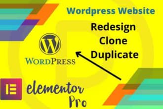 duplicate or clone any website into wordpress with in a day