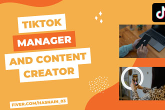 be your tik tok manager, content and post creator