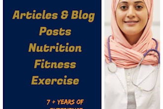 unique article or blog on nutrition, fitness, or training