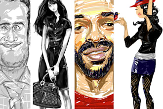 draw a funny caricature from any photo