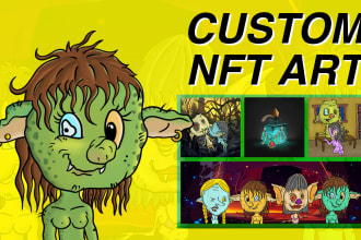 do custom nft art collection with 1k, 5k, 10k nfts