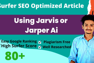 write surfer SEO optimized content using jasper ai and post on wordpress