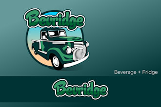 make an elegant van, truck, lorry, and transport logo for you