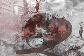 do collages, graphics, architectural photoshop rendering
