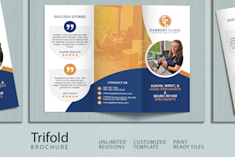 create astounding trifold brochure design