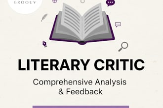 do literary and critical analysis of any literary work