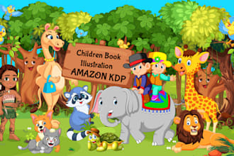 Top 5!  do children story book illustration for amazon KDP publishing
