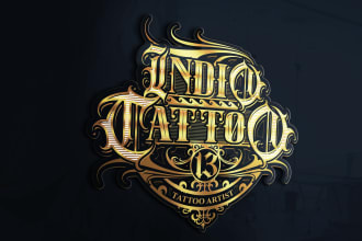 create logo for tattoo studio and tattoo artist
