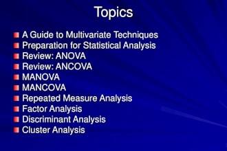 guide you in experimental design and multivariate analysis