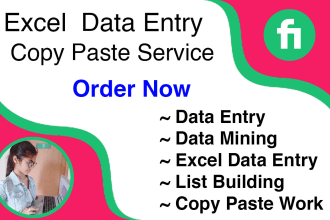 do excel data entry, copying and pasting jobs instantly
