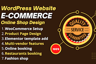 develop woocommerce wordpress website for online shop