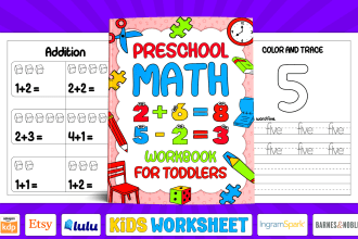 design kids worksheet preschool kindergarten activity book tracing workbook