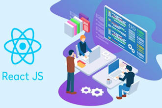 create react web app, responsive react landing page, react website,