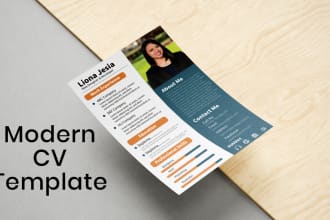 make professional resume or modern CV template
