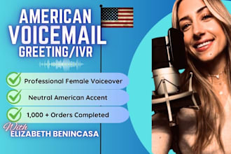 record your female voicemail, IVR or on hold message voice over