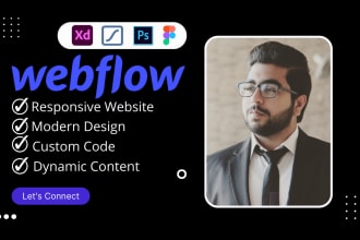 design or develop responsive webflow website, figma to webflow website