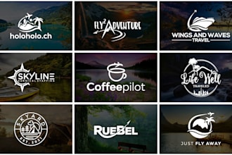 design summer travel holiday and beach logo