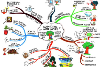 create colorful mind or concept map within 24 hours