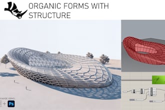 do 3d of complex shapes, architecture in rhino