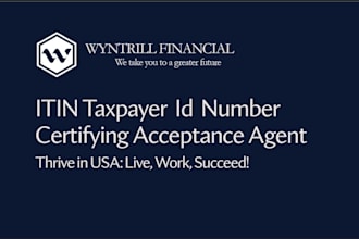 obtain your itin individual taxpayer number as usa irs caa