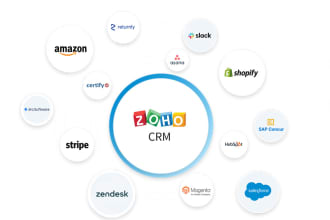 set up, customize and automate zoho CRM, creator, desk, books, inventory etc