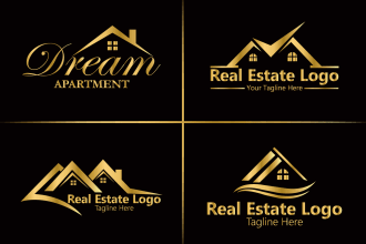 design a luxury, unique, and professional logo for your real estate construction