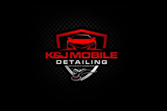 do modern car wash, rental and auto detailing logo