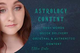 write astrology content for you