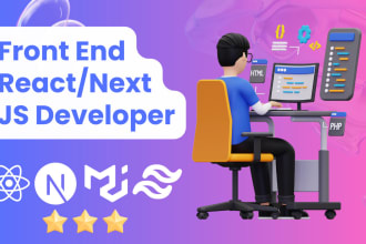 develop react js next js website as a front end reactjs nextjs developer