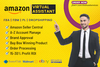 be your amazon virtual assistant for fba wholesale fbm store