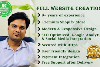 build a modern and responsive shopify website store