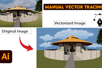 redraw logo or vectorize image into svg