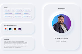 design modern UI UX figma glassmorphism neumorphism minimalist graphic