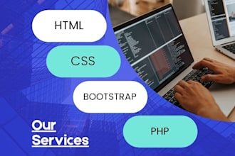 be your front end and back end developer with php