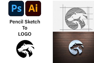 convert your pencil sketch to logo