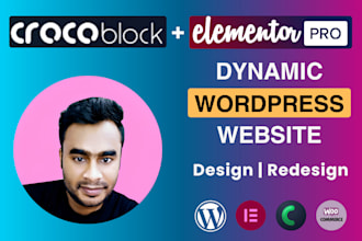 be your elementor expert to create a dynamic wordpress website using crocoblock