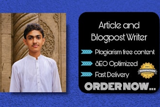 be your SEO optimized article or blogpost writer
