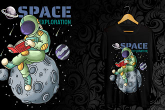create an amazing illustration and custom graphic t shirt design