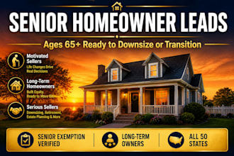senior homeowner leads 65 trust and estate properties USA