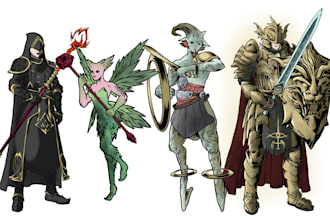do your own character art dnd fanart in awesome detail