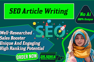 do stellar SEO article writing, website content writing and blog post writing