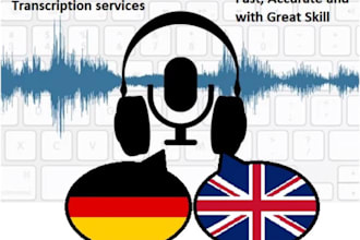 do a transcription in the german or english language