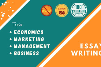 write business, economics, management, and marketing essays